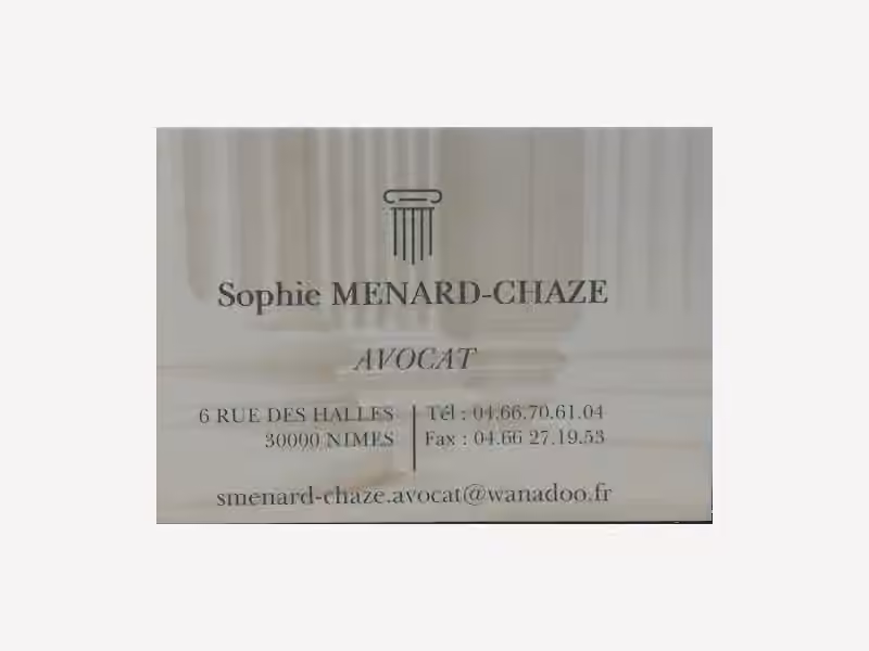 Menard Chaze Sophie Avocat en droit de la famille